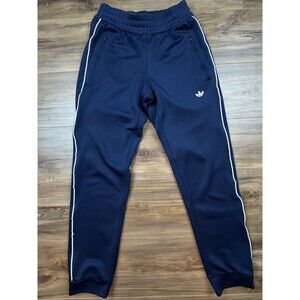 MEN'S ADIDAS ORIGINALS SAMSTAG CUFFED TRACK PANTS ~SIZE S INDIGO